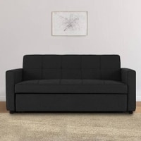 Medas 3 Pull Out Sofa Cum Bed In Black Colour