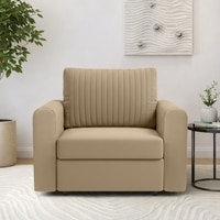Melano  Pull Out Sofa cum Bed  in Beige Colour