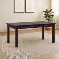 Fidora 6 Seater Dining Table In Mahogany Finish