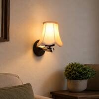 Devansh Metal Electric Wall Light in Gold Colour with Multicolor Shade Count of 1 Light