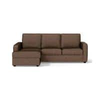 Apollo Compact Sofa (Colour : Mocha, Cushion : Soft, Back Type : Regular, Seating Capacity : Left Aligned 2 Seater + Left Aligned Chaise + Ottoman)