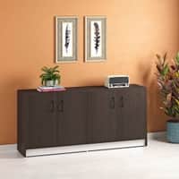 Alex 18 Pair Shoe Rack in Dark Wenge Finish