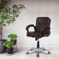Veaoilaa Mid Back Executive Chair in Brown Colour
