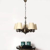 Devansh Wood Wall Mounted Lamp With Black Cotton Shade