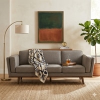 Scandinavian Civic Three Seater Sofa Cocoa Finish