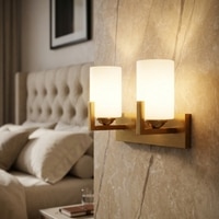 Eliante Modern Wall Lights Mild Steel & Glass Material Antique & White Finish