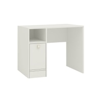 Sonoma Study Desk with Shuttered Cabinet and Open Shelf in Ivory Colour