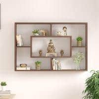 Crafte Engineered Wood Wall In Brown Maple Finish