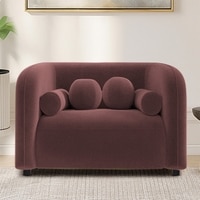 Homro Velvet 1 Seater Sofa in Pink Colour