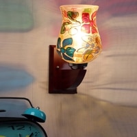 Devansh Solid Wood Electric Wall Light in Multi Colour with Multi Shade Count of 1 Light