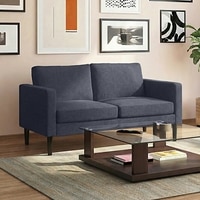 Liverpool 2 Seater Fabric Sofa in Blue Colour