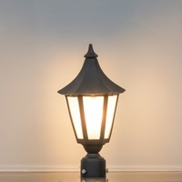 Sennen Coastal Outdoor Gate Pillar Light In Black Finish