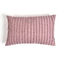 Embellished Mauve Lumbar Cushion Cover