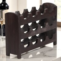 Kassel Sheesham Wood Wine Rack for 12 Bottles in Mahogany Finish