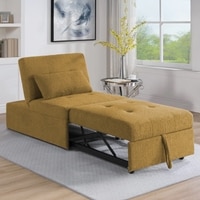 Evenie 1 Seater Pull Out Sofa cum Bed  in Yellow Colour