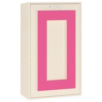 Calypso Kids Wall Mounted Folding Study Desk and Built In Bookshelf in Light Wood Barbie Pink Colour