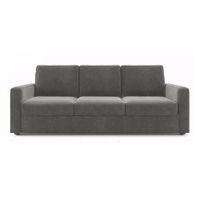 Apollo 3 Seater Fabric Sofa in Ash Grey Velvet Colour