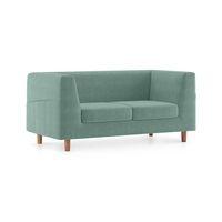 Rubik Luxe 2 Seater Fabric Sofa in Dusty Turquoise Velvet Colour