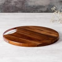 Inseparables Teak Wood Serving Platter Copper