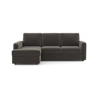 Apollo Sofa (Colour : Smoke, Cushion : Hard, Back Type : Regular, Seating Capacity : Left Aligned 2 Seater + Left Aligned Chaise + Ottoman)