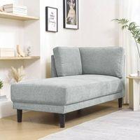Lacrista Fabric Chaise Launger in Grey Colour