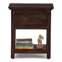 Snooze Solid Wood Bedside Table in Mahogany Finish