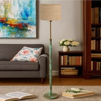 Devansh Wood & Metal Floor Lamp