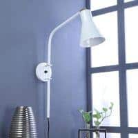 Swing White Metal Wall Light