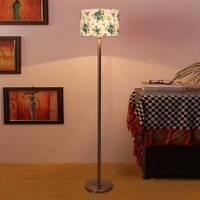 Dayana Multicolour Cotton Shade Floor Lamp