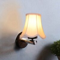 Devansh Metal Wall Mounted Lamp With Off-White Cotton Shade