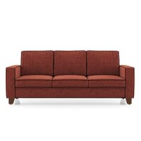 Apollo Neo Sofa (Colour : Dark Coral, Seating Capacity : 3 Seater, Cushion Type : Soft, Back Height : Regular Back)
