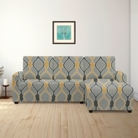 Right Aligned 2 Seater Right Aligned Chaise Greyish Diamond Sofa Cover