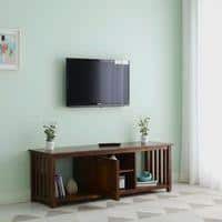 Elder Sheesham Wood Contemporary Tv Entertainment Unit For Tv Upto 70 Inch In Provisional Teak Finish