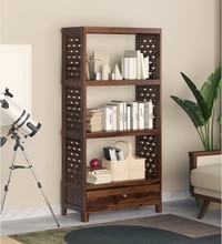 Vishi Solid Wood  Bookshelf in Provincial Teak Finish