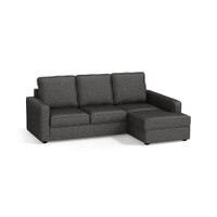 Apollo Compact Sofa (Colour : Steel, Cushion : Hard, Back Type : High Back, Seating Capacity : Right Aligned 2 Seater + Right Aligned Chaise)