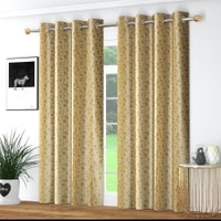 Texture Print Pack of 2 Pieces Room Darkning Window Curtains