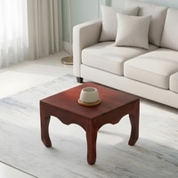 Lyon Sheesham Wood Contemporary Square Coffee Table In Honey Finish
