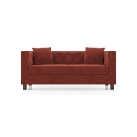 Windsor 2 Seater Fabric Sofa (Colour: Dark Coral)