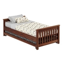 Monarch Solid Wood Solid Trundle Bed in Teak Finish