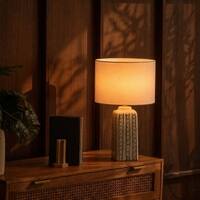 Maiori Handicrafted Table Lamp in Black, blue and white Colour
