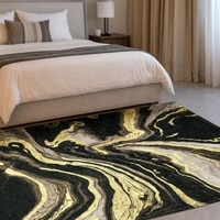 Luxe Home Polyester Cosmic Swirl Carpet – (5x7 Feet, Multicolor, TPR)