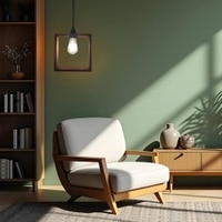 Quattro Brown Solid Wood Single Hanging Light