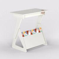 Height Adjustable Growing Up Table - White-Kids