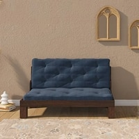 Faria Wooden Sofa (Midnight Indigo Blue)