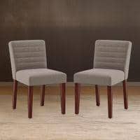 Ludo Upholstered Dining Chair In Shitake Beige Fabric