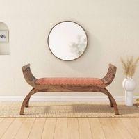 Magnolia Solid Wood Dining Bench In Teak Finish