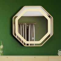 Aluminium LED Octagon Decorative wall mirror by elegant arts and frames (Mirror size 500 mm)