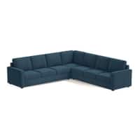 Apollo Corner Sofa (Seating Capacity : Left Aligned 3 Seater + Right Aligned 3 Seater + Corner, Colour : Colonial Blue, Cushion Type : Hard, Back Height : Regular)