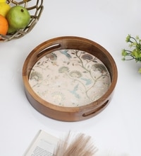 Hummingbird Garden Round Tray for Kitchen Organization - Small (1 Piece)