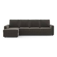 Apollo Sofa (Colour : Smoke, Cushion : Soft, Back Type : High Back, Seating Capacity : Left Aligned 3 Seater + Left Aligned Chaise)